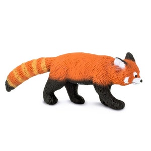 RED PANDA Figurine Figures Large Miniature Figurines Plastic Animal Figure For Crafts Collectible Realistic Model Safari LTD Fairy Garden image 3