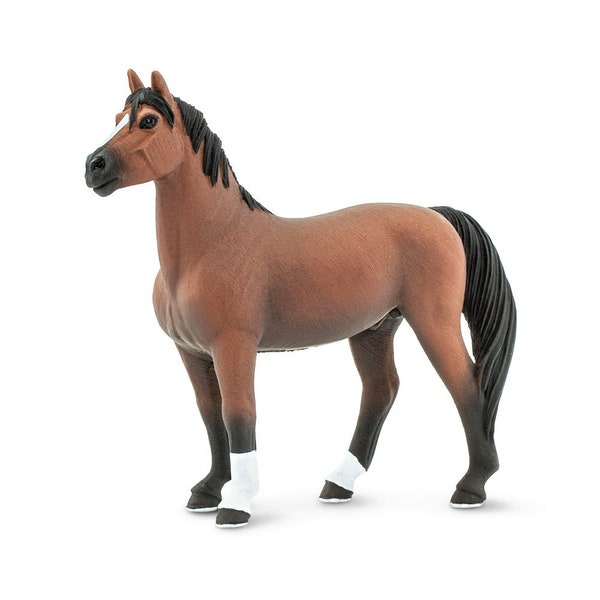 HORSE FIGURE Figurine Morgan Stallion Large Realistic Miniature Plastic Animal For Craft Models Safari LTD Diorama Fairy Garden Horses