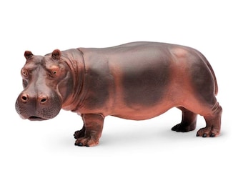 Hippo Figurine Hippopotamus Figure For Crafts Arts Plastic Animal Ideas Collectible Educational Realistic Large Miniatures SAFARI LTD Toy