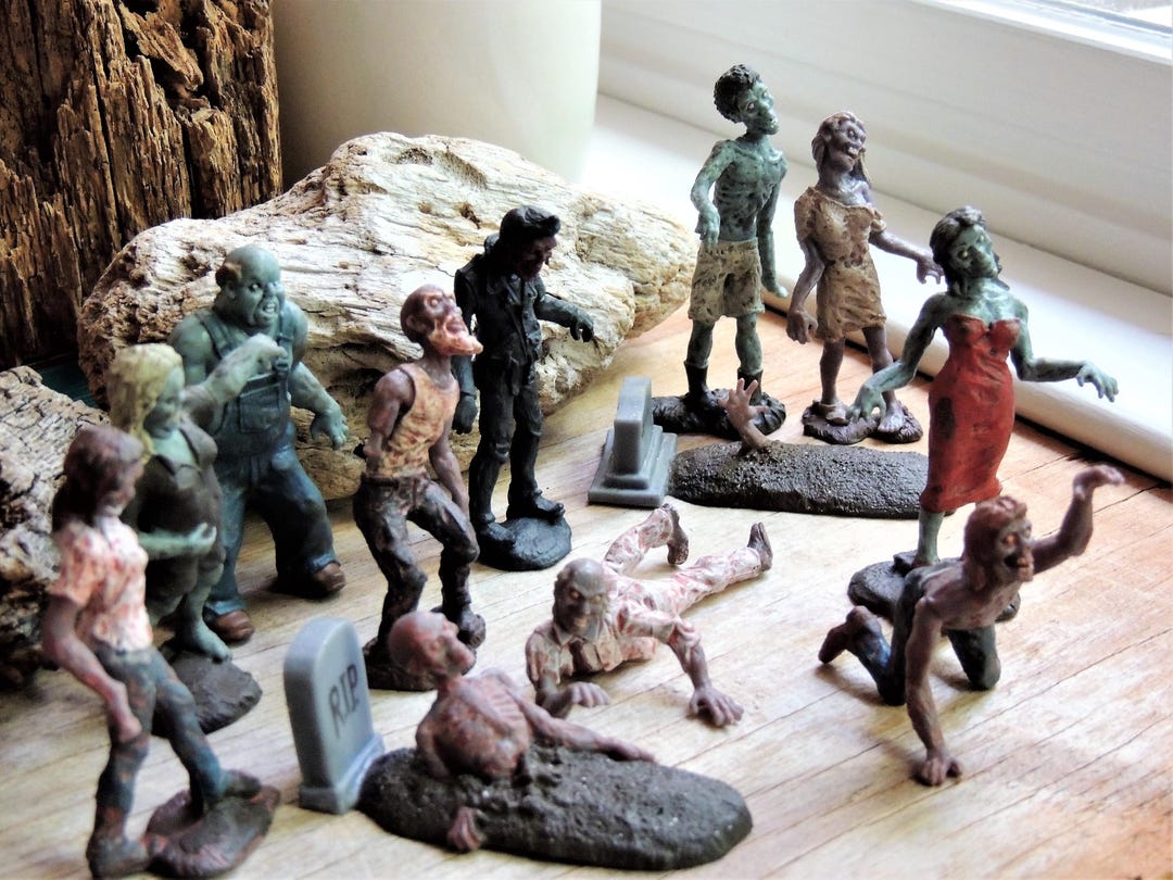 単色ミニソフビ 17体まとめ売り インディーズ 墓場の画廊 one up アート MINIATURE ZOMBIES Figurine Figure Fairy Garden Dollhouse Diorama