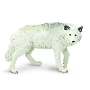 WHITE WOLF Figurine Figures Large Miniature Figurines Plastic Animal Realistic Model Safari LTD Diorama Toys Fairy Gardens Terrarium Arctic