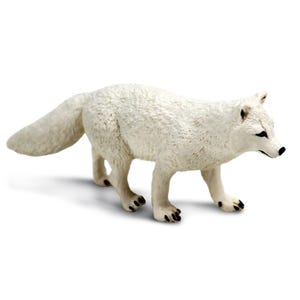 ARCTIC FOX Figurine Figures Large Miniature Figurines Plastic Animal Realistic Model Safari LTD Diorama Toys Fairy Gardens Terrarium Arctic