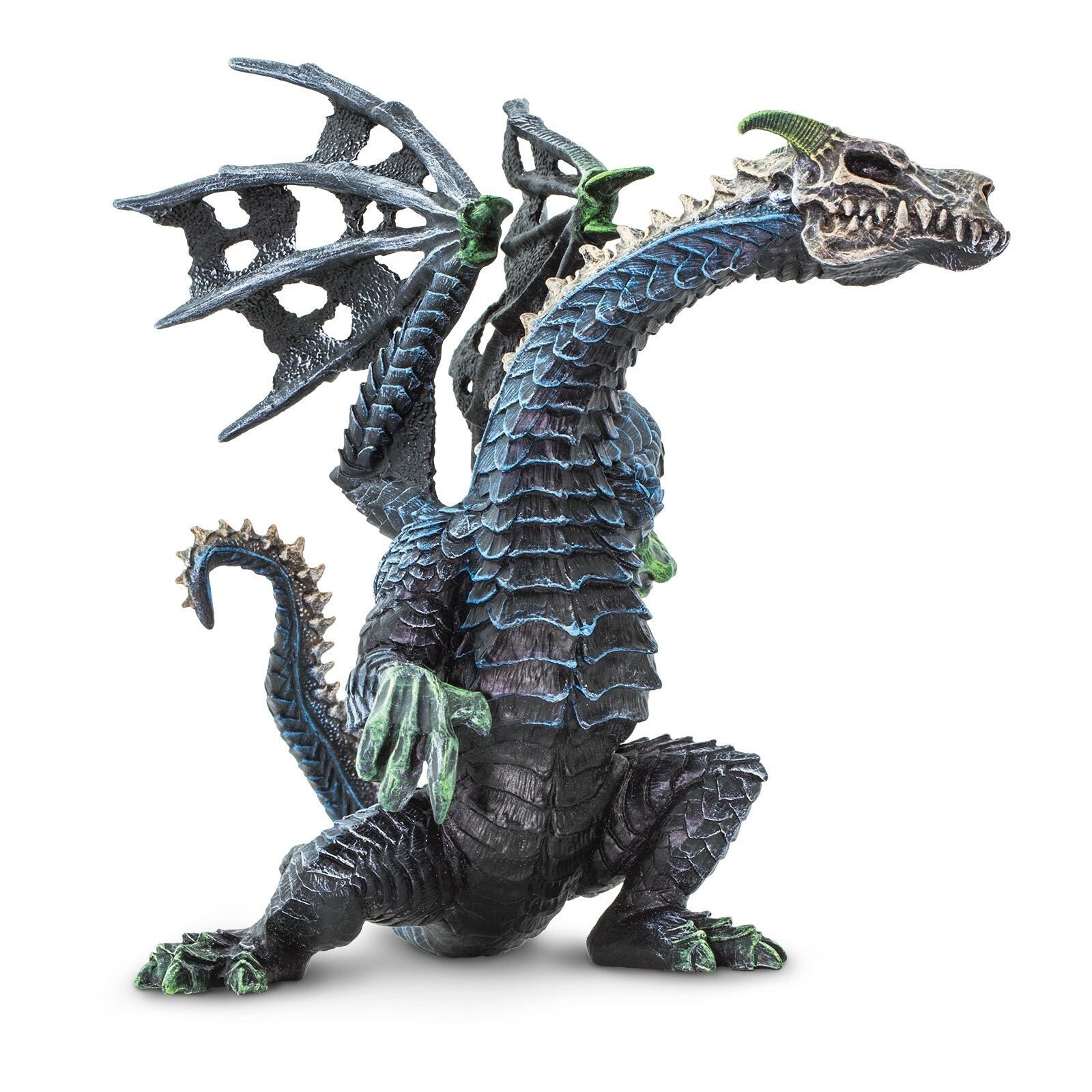GHOST SKELETON DRAGON Figurine Large Miniature Safari Ltd Figures Plastic Craft Ideas Collectible Toy Fantasy Folklore Creature Statue DnD