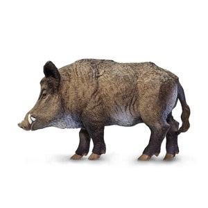 BOAR Animal Figurine Figures Large Miniature Figurines Diorama Plastic Animal For Crafts Realistic Model Safari LTD Fairy Garden Cake Topper