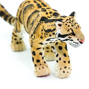 CLOUDED LEOPARD Figure For Crafts Figurines Arts and Crafts Plastic Animal Craft Ideas Supplies Collectible Educational Realistic Miniatures