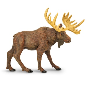 MOOSE Large Figure For Crafts Figurines Kids Crafts Ideas Plastic Animal Realistic Large Miniature Models Cake Topper Wedding Card Holder