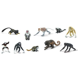MINIATURE MONKEY Apes Figurine Figure Fairy Garden Dollhouse Diorama Terrarium Accessory Mini Animal Safari Ltd Toob Primates Monkeys Toy