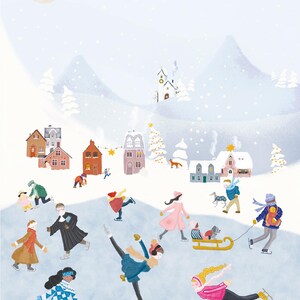 Vouwkaart of kunstprint winterdag