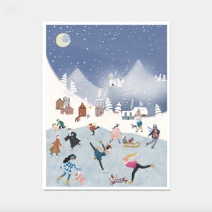 Biglietto pieghevole o stampa artistica - Natale sul ghiaccio