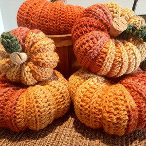 Single Large Crochet Pumpkin