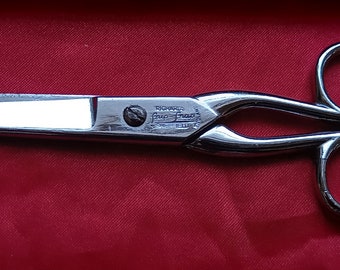 Vintage Richards of Sheffield SNIP SNAP 6 IN scissors advertised Rustless chrome plated solid Steel