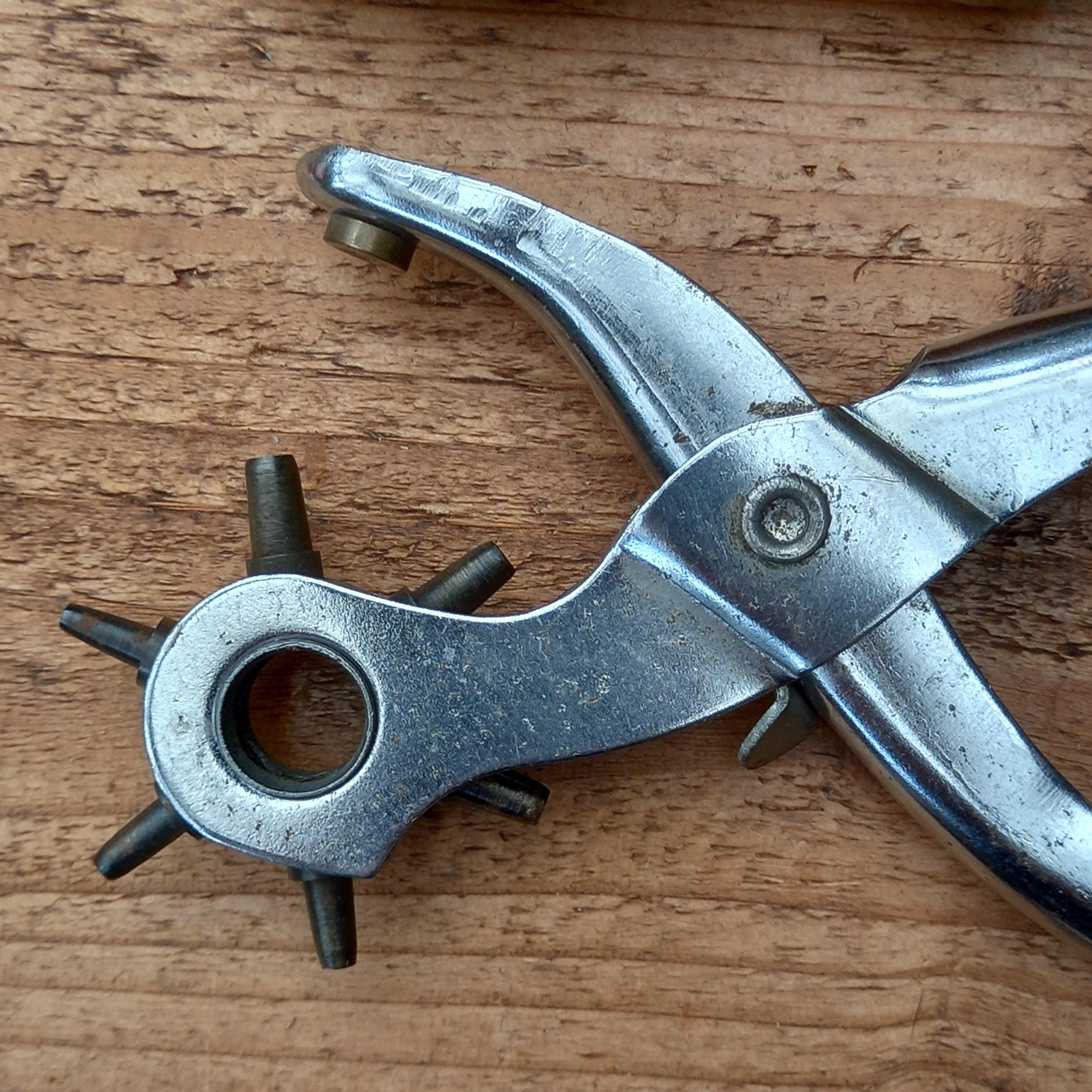 Vintage Leather Revolving Hole Punch, Needle & Awl Set - Etsy