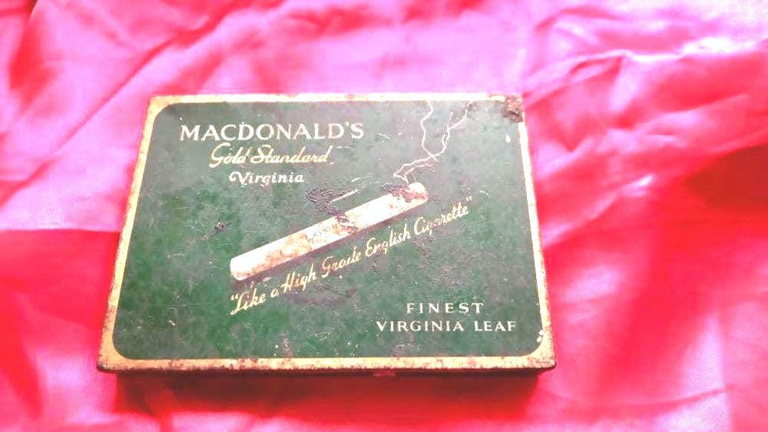 Buy Vintage Mcdonald's Gold Standard Virginia Cigarette Tin in Vintage  Condition Check All the Photos It's Readable All Over It's a Good Insight  Online in India