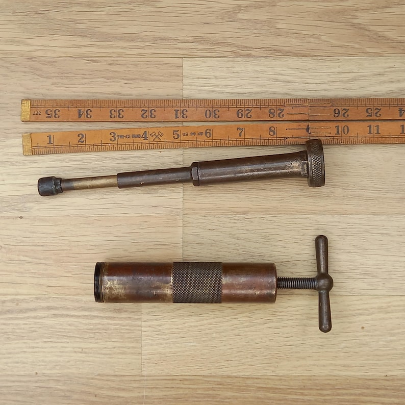 Antique ENOTS Autoram Grease Gun, 1928 Enots Autoram Grease Gun Brass ...
