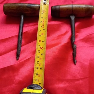 Victorian gimlet. victorian auger made in Sheffield  maker morton and Co sheffield. Pair of Morton and Co,  Sheffield gimlets or auger.