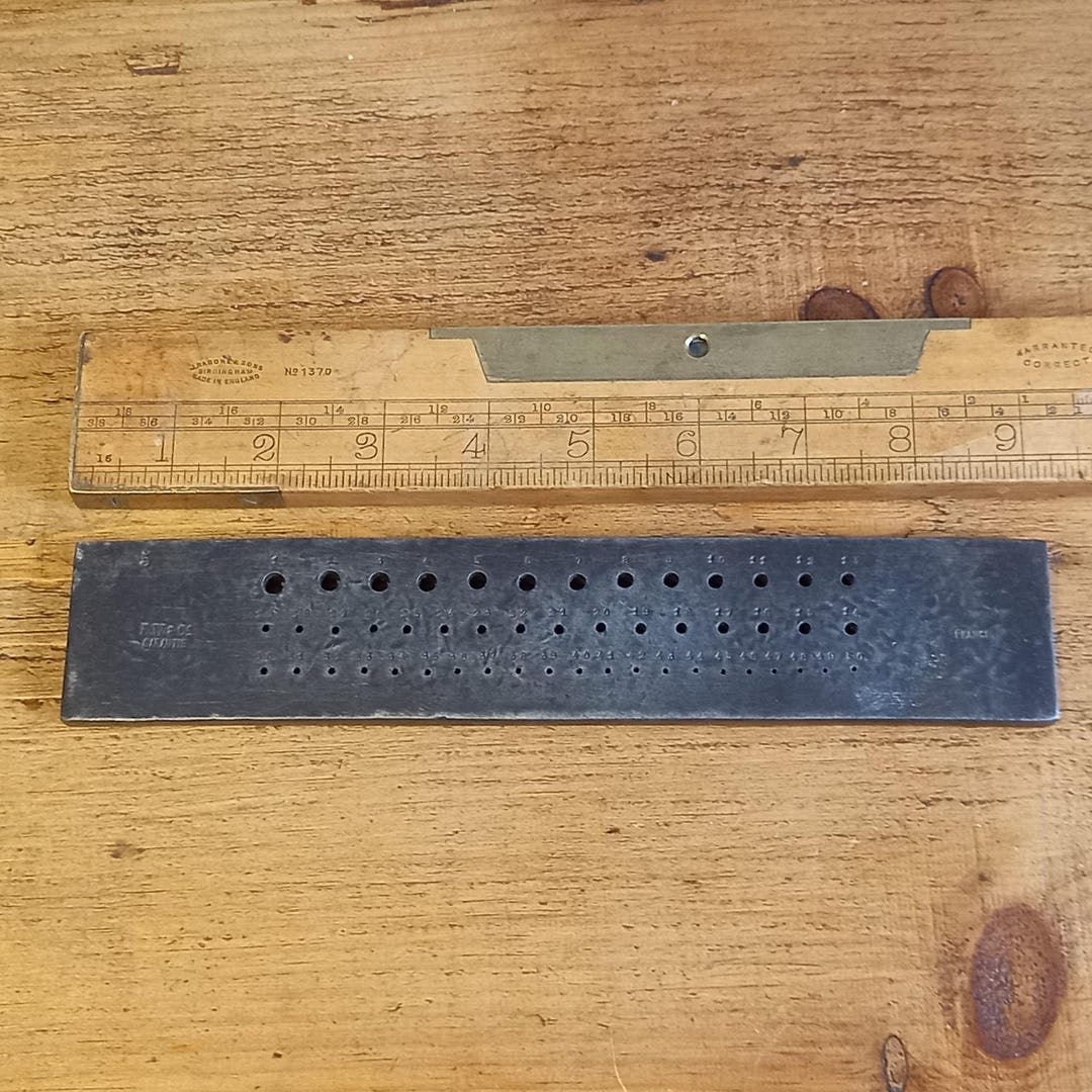 Vintage Jewelers Draw Plate, Staking Anvil & Drill Bit Stand - Made in ...