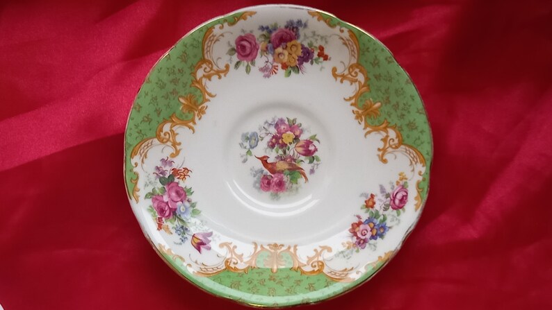 Paragon Rockingham Blue Vintage Paragon Trio: Rockingham English Country Garden Tea Set - Etsy