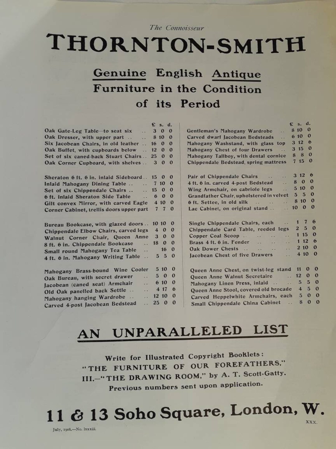 Antique Price List Etsy