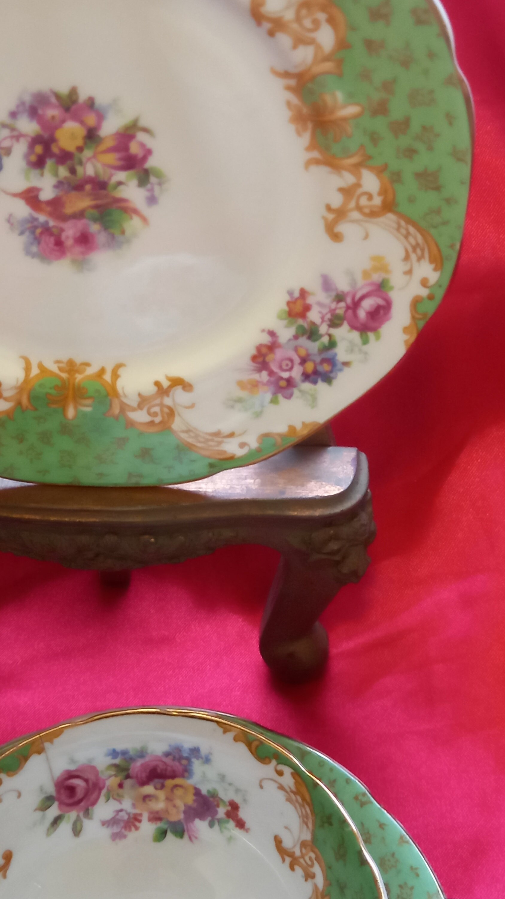 Paragon Rockingham Blue Vintage Paragon Trio: Rockingham English Country Garden Tea Set - Etsy