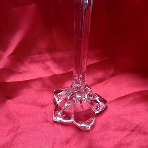 A gift for her, Vintage feminine single glass candlestick circa 1930s,perfect glass candlestick.