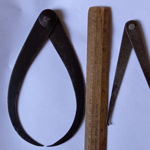 Vintage Caliper/Dividers 5 " and 7" inch no makers name only owners initials