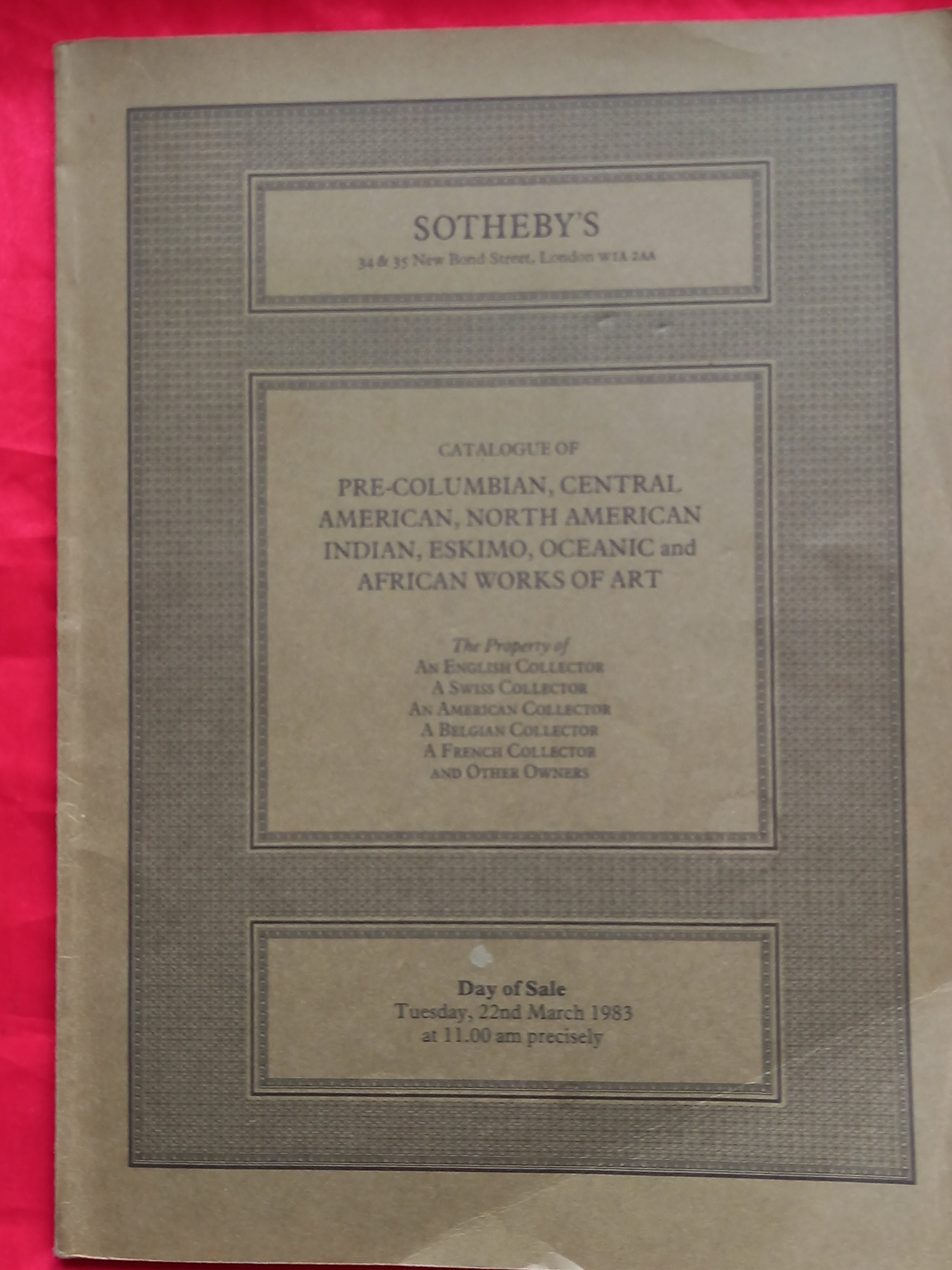 サザビーズ1983年美術オークションカタログ：プレコロンビア、アフリカ、オセアニア - Etsy 日本