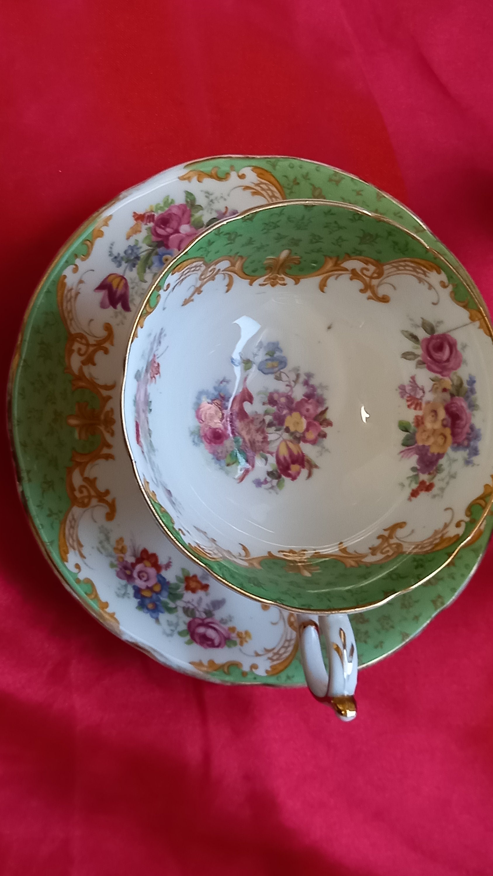 Paragon Rockingham Vintage Paragon Trio: Rockingham English Country Garden Tea Set - Etsy