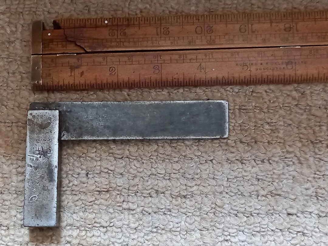 Vintage Steel Engineer Square: Collectible Tool, Paperweight - Etsy