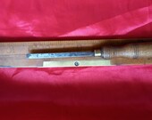 Antique J T Y Zack & Son Chisel: Sheffield Beech Handle, Brass Ferrule