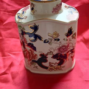 Mason&#39;s mandalay tea caddy Eight inches tall.