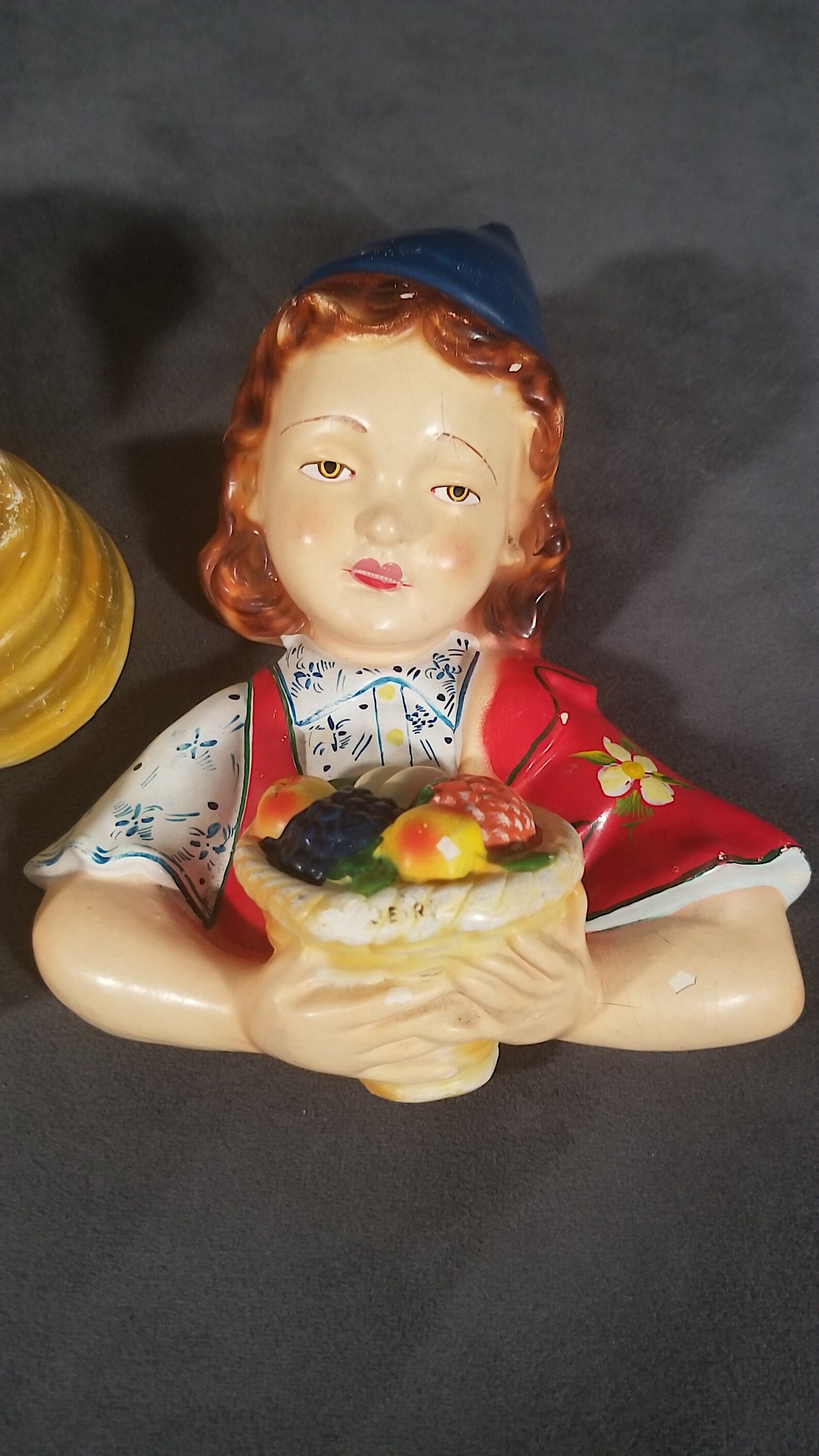 Vintage 1930's/40's Chalkware Wall Plaques Boy & Girl Etsy