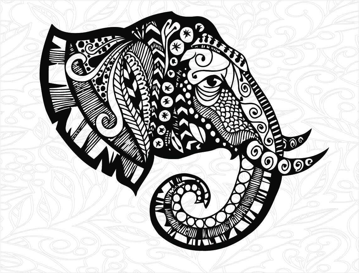 Download Elephant Svg Elephant Mandala Mandala Animal Animal Etsy