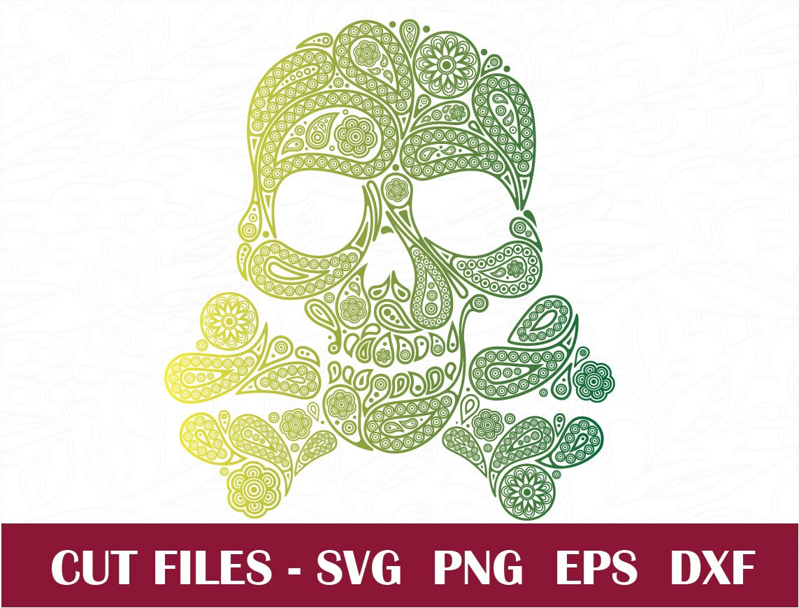Download Skull Svg File Flower Skull Svg Skull Cut File Floral Skull Etsy