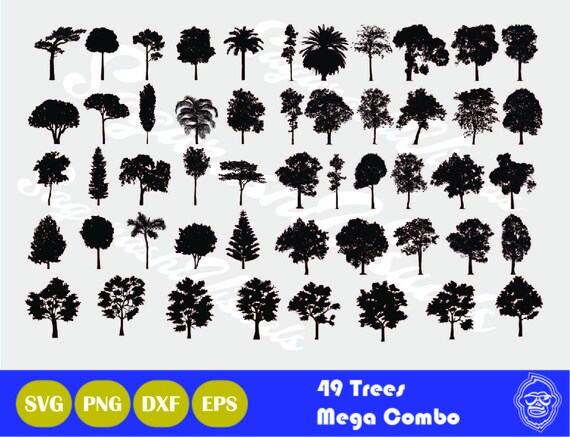 Download 49 Tree Silhouette Svg Bundle Tree Cut Files For Cricut Etsy