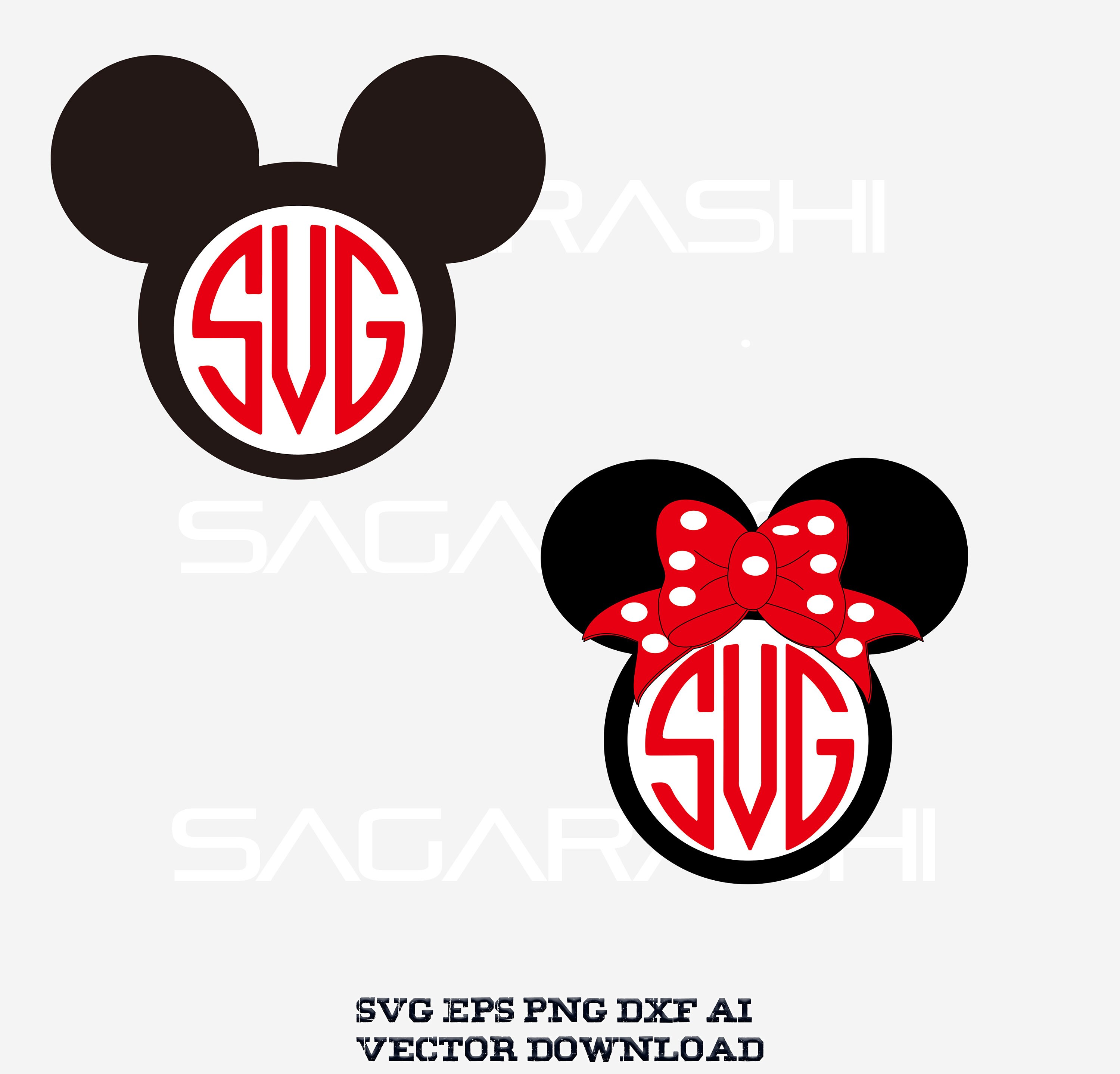 Download Mickey Mouse Monogram SVG, Minnie Mouse Monogram SVG, Disney Cartoon Minnie Mouse Monogram SVG ...