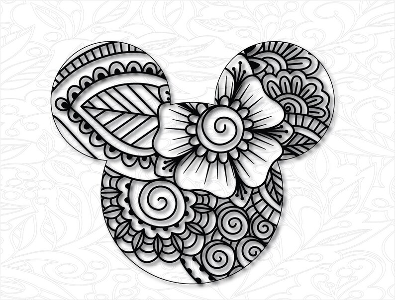 Download Mickey svg zentangle svg mandala svg Mickey mandala svg | Etsy