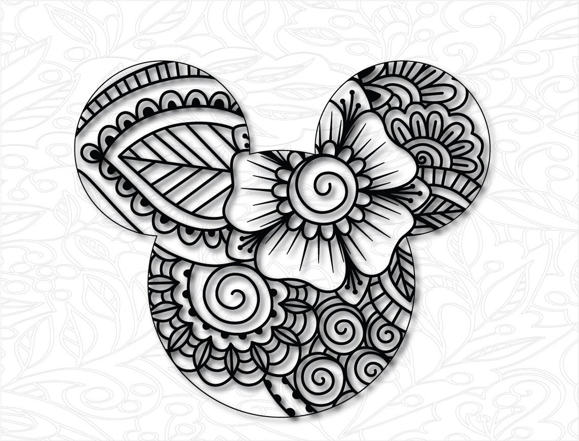 Mickey Zentangle Svg