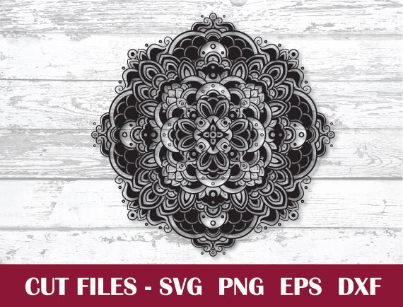 Download Mandala Svg Mandala Flower Svg Laser Engraving Paper Cut Etsy