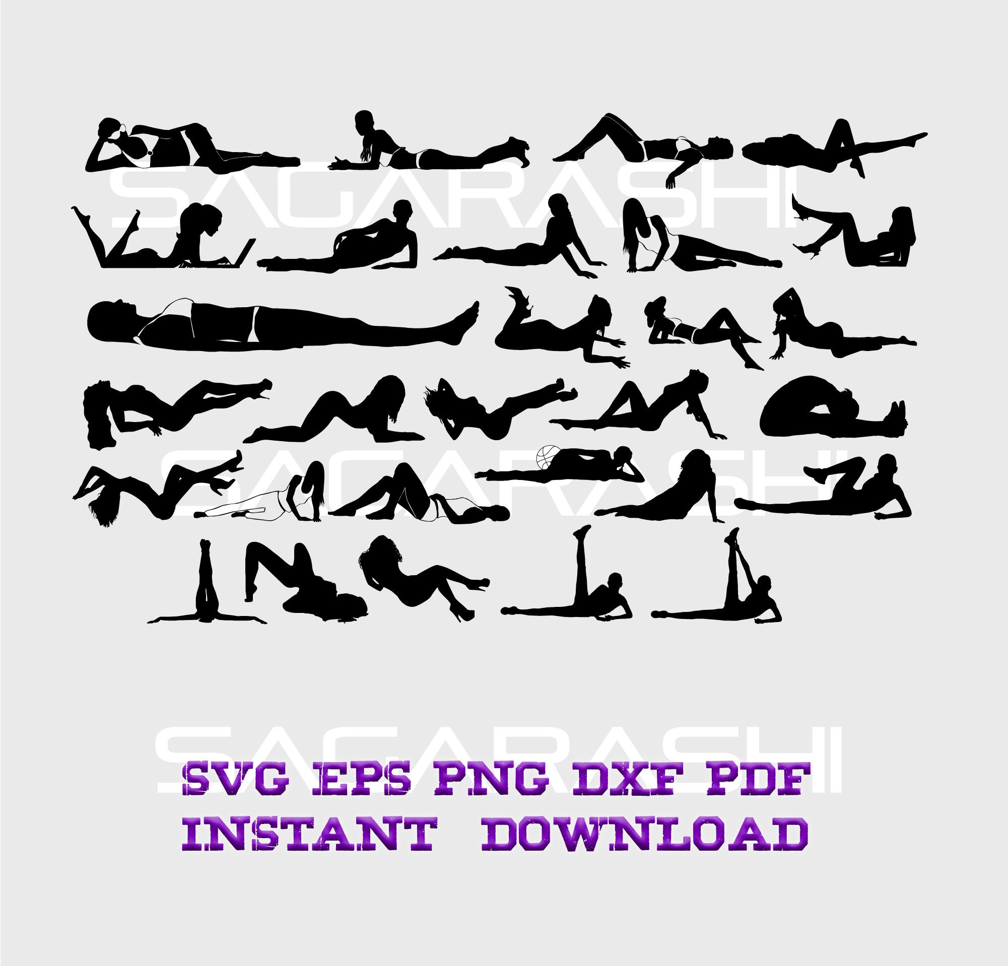 Download Yoga Svg Cut Filessilhouette Svg Cutssilhouette Svg Etsy