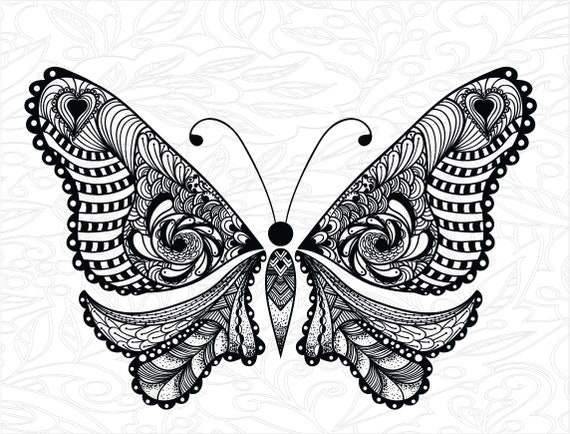 Download Zentangle Butterfly svg files, Zentangle svg, Butterfly ...