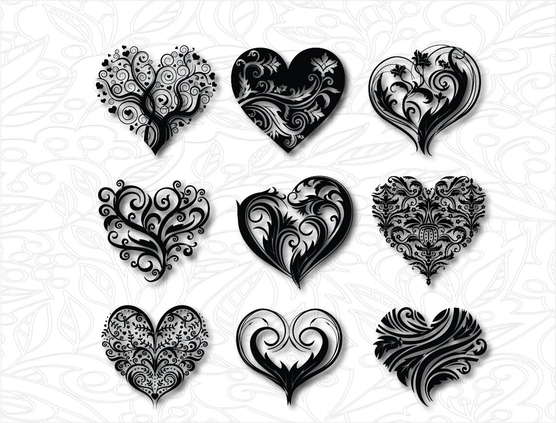 Download Heart Svg 9 Heart Svg Files Heart Clipart Heart Clipart Etsy