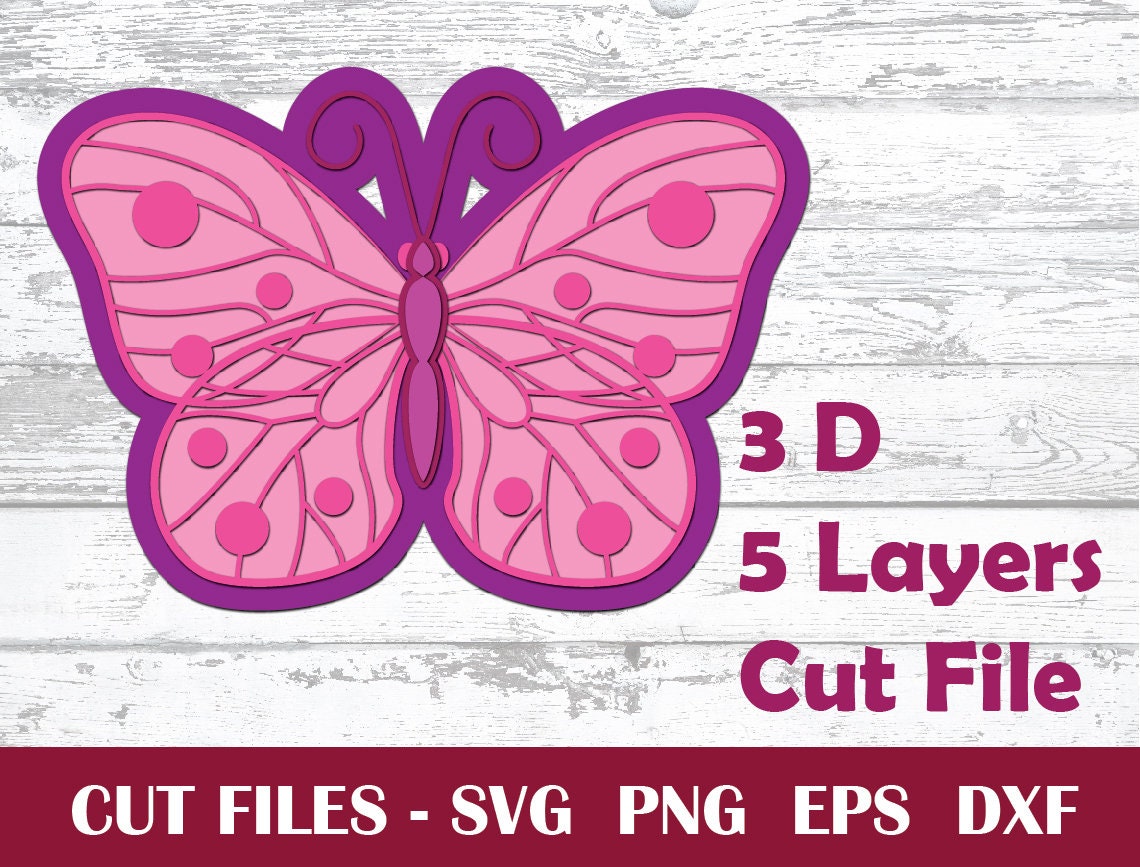 Free Free 55 Layered 3D Butterfly Svg Free SVG PNG EPS DXF File
