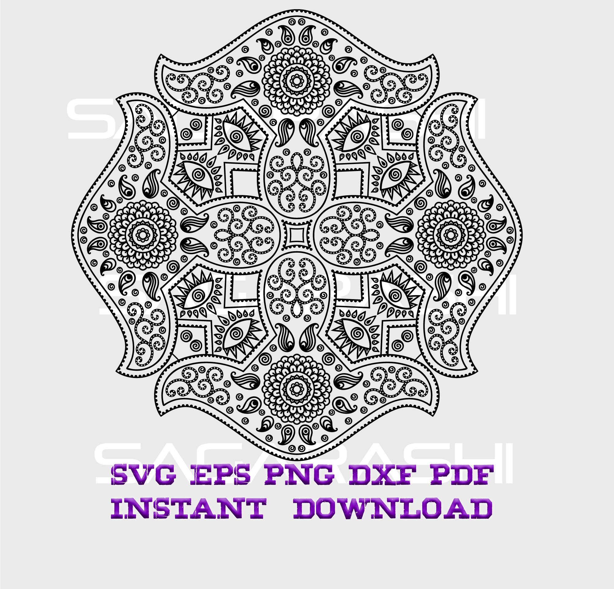 Download Mandala cricut pattern, Madala geometric cricut svg file, Boho Mandala cricut stencil, Mandala ...