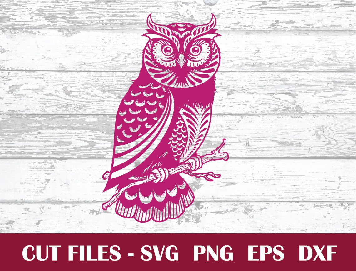 Download Owl Svg Owl Silhouette Owl Dxfowl Cut File Instant Digital Etsy