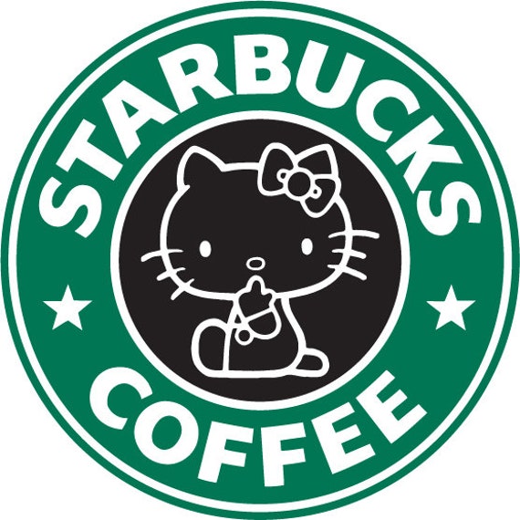 Hello kitty starbucks svg Hello Kitty Starbuck Svg 2 Layers Etsy
