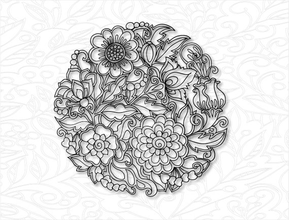 Download Circle Svg Flower Svg Mandala Svg Cricut Svg Filesvg Files Etsy