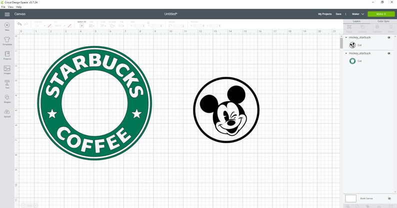 Download Mickey mouse Starbucks 2 Layers SVG mickey mouse cricut | Etsy