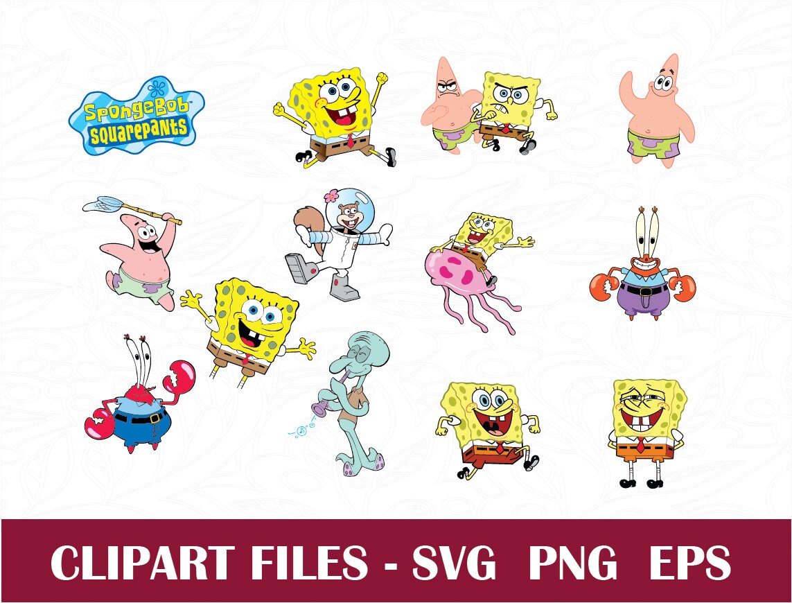 Download Spongebob Svg Squarepants Svg Spongebob Squarepants Combo Etsy