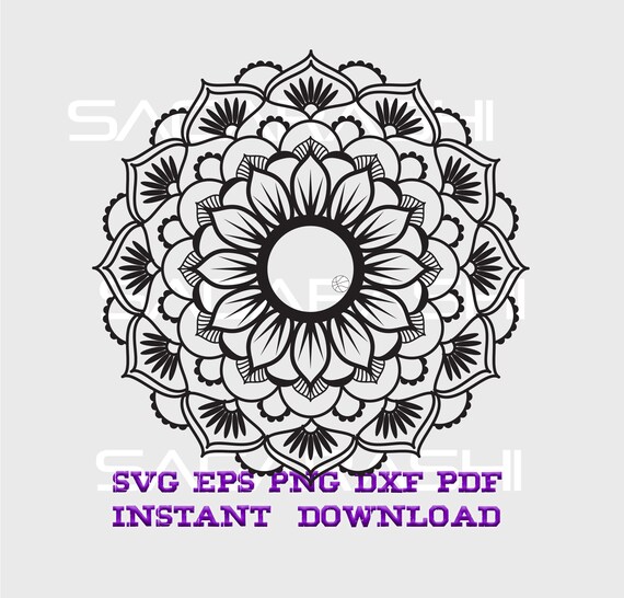 Download Mandala Svg Mandala Flower Svg Laser Engraving Paper Cut Etsy