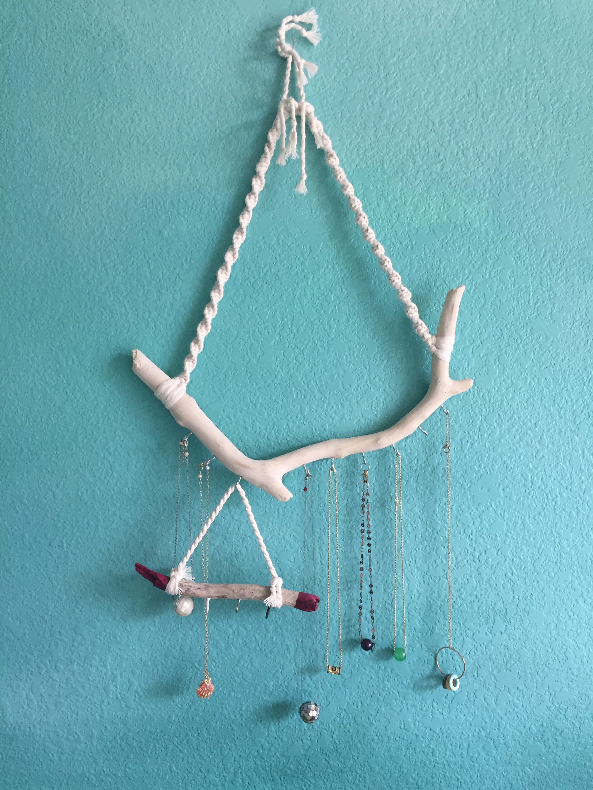 Hawaiian Driftwood Jewelry Hanger Jewelry Wall Display Etsy